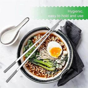 img 1 attached to 🥢 Flagest Stainless Chopsticks: Reusable and Dishwasher-Safe for Convenient Dining