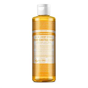 img 4 attached to 🍊 Жидкое мыло Dr. Bronner's Pure-Castile Цитрусовое (8 унций) - Органическая формула на основе масла, универсальное: для лица, тела, волос, белья, животных, посуды | Концентрированное, веганское, не содержит ГМО.