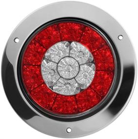img 1 attached to 🚦 Enhance Your Truck's Safety with Partsam 4" Round LED Tail Stop Brake Lights - Dual Color, Flange Mount, 2Pack