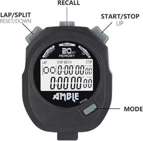 img 1 attached to 🏅 Amble Stopwatch: Ultimate Sports Coach's Tool with Countdown Timer, Memory Lap Split and Tally Counter