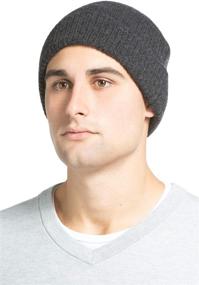 img 2 attached to Fishers Finery Men's Ultra Plush 100% Pure Cashmere Ribbed Cuffed Hat - Enhanced SEO