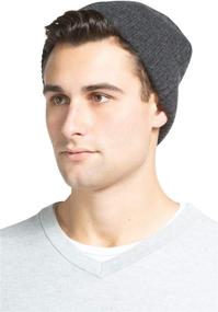 img 1 attached to Fishers Finery Men's Ultra Plush 100% Pure Cashmere Ribbed Cuffed Hat - Enhanced SEO