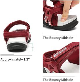 img 2 attached to 👟 DUINN Women's Stylish Hiking Sandal with Adjustable Straps, Arch Support for Sport, Beach Vacation, and Casual Camping