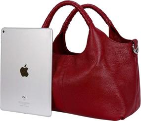 img 3 attached to 👜 ISWEE Женская сумка из натуральной кожи с кошельком для сумок Hobo