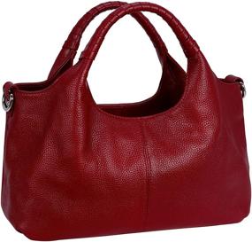 img 4 attached to 👜 ISWEE Женская сумка из натуральной кожи с кошельком для сумок Hobo