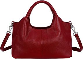 img 2 attached to 👜 ISWEE Женская сумка из натуральной кожи с кошельком для сумок Hobo
