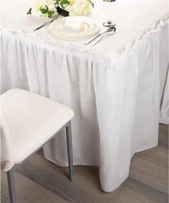 img 2 attached to 6-Pack Ruffled Disposable Table Skirts for Elegant Events - Perfect for Weddings, Birthdays, Showers, and More - White, Fits 8-Foot Tables