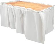 6-pack ruffled disposable table skirts for elegant events - perfect for weddings, birthdays, showers, and more - white, fits 8-foot tables логотип