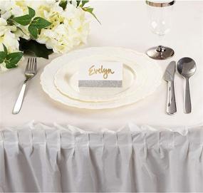 img 3 attached to 6-Pack Ruffled Disposable Table Skirts for Elegant Events - Perfect for Weddings, Birthdays, Showers, and More - White, Fits 8-Foot Tables