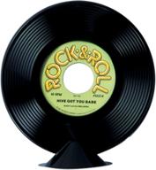 🎵 beistle pack of 12, 9-inch plastic record centerpieces logo