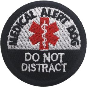 img 3 attached to 🐾 3PCS Stop Do Not Pet, Medical Alert Dog, Psychiatric Service Dog Patch Set - 1.97inch Diameter