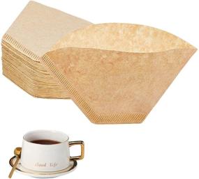 img 4 attached to 200-Pack BYKITCHEN Size 4 Coffee Filters - Ideal for 8-12 Cup Coffee Makers and Pour Over Coffee Drippers - Cone Paper Filters, Natural Unbleached Material