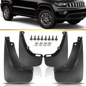 img 1 attached to 🚗 Enhanced 4-Piece Mud Flap Splash Guard Set for 2019-2020 Jeep Cherokee Sport Utility with Fender Flares