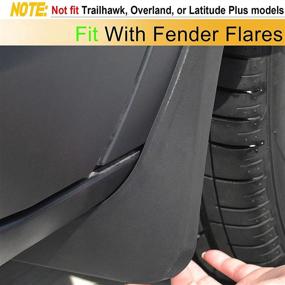 img 3 attached to 🚗 Enhanced 4-Piece Mud Flap Splash Guard Set for 2019-2020 Jeep Cherokee Sport Utility with Fender Flares