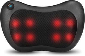 img 4 attached to 🎁 Peiwna Back and Neck Massager: Shiatsu Massage Pillow with Heat for Deep Tissue Relief in Shoulders, Lower Back, Legs, Feet – Perfect Gift for Women, Men, Friends, Birthday!