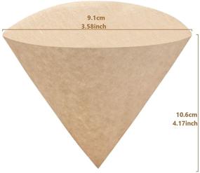 img 2 attached to ☕️ Segarty 200 Count #1 Premium One-off & Unbleached Brown Pour Over Coffee Filter Paper for Coffee Maker, Size 01 Drip Coffee Filter Paper