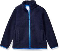 🧥 cozy & stylish: amazon essentials toddler boys' full zip high pile jackets & coats logo