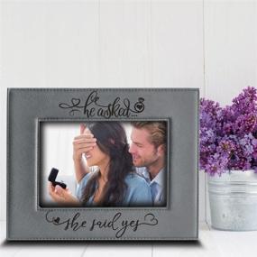 img 3 attached to 📸 BELLA BUSTA - He Proposed. She Accepted - Engagement Leather Photo Frame (5"x 7" Horizontal)