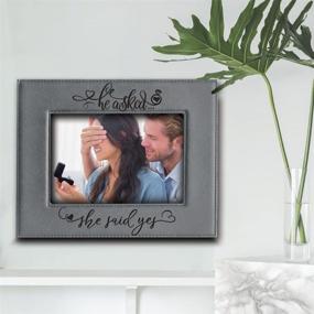 img 2 attached to 📸 BELLA BUSTA - He Proposed. She Accepted - Engagement Leather Photo Frame (5"x 7" Horizontal)