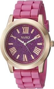 img 4 attached to XOXO Women's XO8086 Rose Gold and Pink Watch with Enhanced SEO