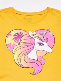 img 1 attached to 🦄 Girls' Clothing: Children's Place Unicorn Graphic T-Shirt in Tops, Tees, and Blouses