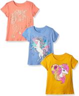 🦄 girls' clothing: children's place unicorn graphic t-shirt in tops, tees, and blouses logo