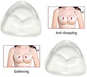 img 1 attached to 👙 DBHappy Silicone Gel Bra Inserts Pad, Breast Enhancer, Comfortable Push up Pads for Bikini Swimsuit (Transparent, Large) - 1 Pair