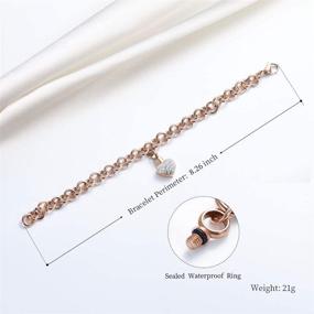 img 3 attached to 🔒 Stainless Steel Cremation Jewelry Urn Link Bracelet for Ashes - Crystal Heart Cremation Necklace Bangle for Women and Girls - Memorial Keepsake Jewelry