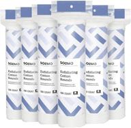 🌿 solimo exfoliating cotton round 100 ct (pack of 6) - refine and revitalize your skin with amazon brand! logo