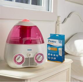 img 2 attached to Vicks Pink Starry Night Cool Moisture Humidifier with Projector & VapoPad Scent Pad Heater