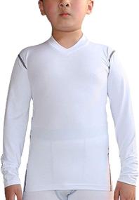 img 4 attached to 👕 Lanbaosi Kids' Active Sleeve Compression Practice T-Shirt for Boys