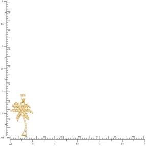 img 3 attached to 🌴 14k Yellow Gold Palm Tree Necklace Pendant by Honolulu Jewelry
