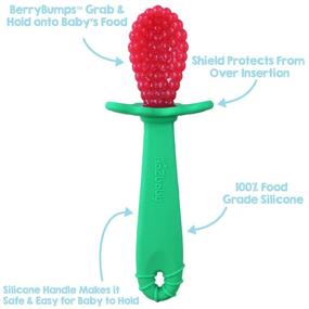 img 3 attached to 🥄 RaZ-Berry Baby Spoon: First Spoon for Babies - Made from 100% Silicone