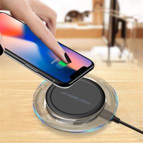 img 3 attached to Wireless Charger: 10W Fast Charging Pad for Samsung Galaxy & iPhone, 5W Qi Stand for LG & More Qi-Enabled Phones