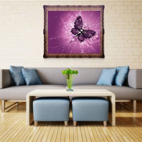 img 3 attached to 🦋 Fipart 5D DIY Diamond Painting Kit: Butterfly Wall Stickers for Living Room Décor