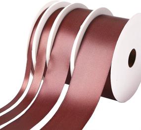 img 3 attached to 🎀 Assorted Sizes Double-Face Satin Hair Ribbons Pack - Ideal for Gifts Wrap, Craft, Fabric, Wedding Decorations, Boy Girl Baby Shower - 80 Yard (850-Brown)