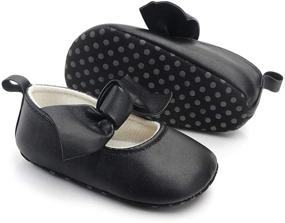 img 1 attached to CLOUCKY Bowknot Infant Toddler Walkers Girls' Shoes in Flats