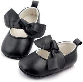 img 2 attached to CLOUCKY Bowknot Infant Toddler Walkers Girls' Shoes in Flats