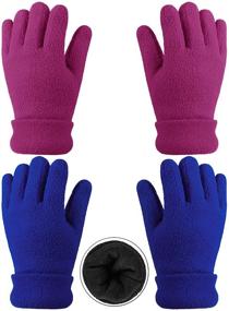 img 4 attached to 🧤 Winter Fleece Mittens for Boys - Cooraby Weather Accessories