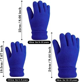 img 3 attached to 🧤 Winter Fleece Mittens for Boys - Cooraby Weather Accessories