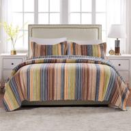 🛏️ full/queen multi-colored greenland home katy quilt set logo