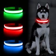 🐶 yfbrite ultra light usb rechargeable led dog collar - adjustable light-up waterproof flashing dog collar - enhanced visibility & safety for your dogs logo