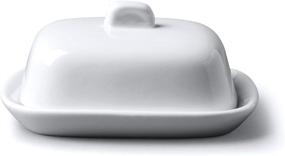 img 4 attached to 🧈 Ceramic CKS Butter Dish - Compact and Stylish 10x8x4cm Serveware