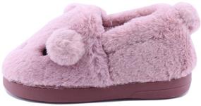 img 2 attached to 🧦 SENFI Winter Indoor Slipper KTS02 Darkpink 16 17 Boys' Shoes