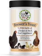 1lb brewer's yeast with garlic powder chicken & duck feed supplement by fresh eggs daily logo