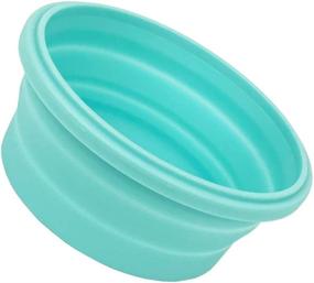 img 3 attached to 🥣 Silicone Collapsible Food Storage Containers, Set of 4 Round Prep/Storage Bowls with Lids - Microwave and Freezer Safe (Blue)