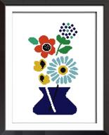 🎨 colorful and easy to create: joy sunday cross stitch kits - stamped vase design for girls' crafts - animal series with dmc supplies logo