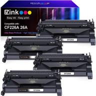 🖨️ e-z ink (tm) compatible toner cartridge replacement 4-pack for hp 26a cf226a 26x cf226x - black toner for m402dn m402dw m426fdw m426fdn printer logo