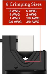 img 2 attached to 🔨 Efficient Hammer Battery Lug Crimping Tool for 8-2/0 AWG Wire and Cable