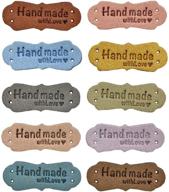 🏷️ 50pcs 1.5x4.2cm juland pu leather handmade embossed label | clothing & diy accessories for jeans, bags, shoes, hat, knit logo
